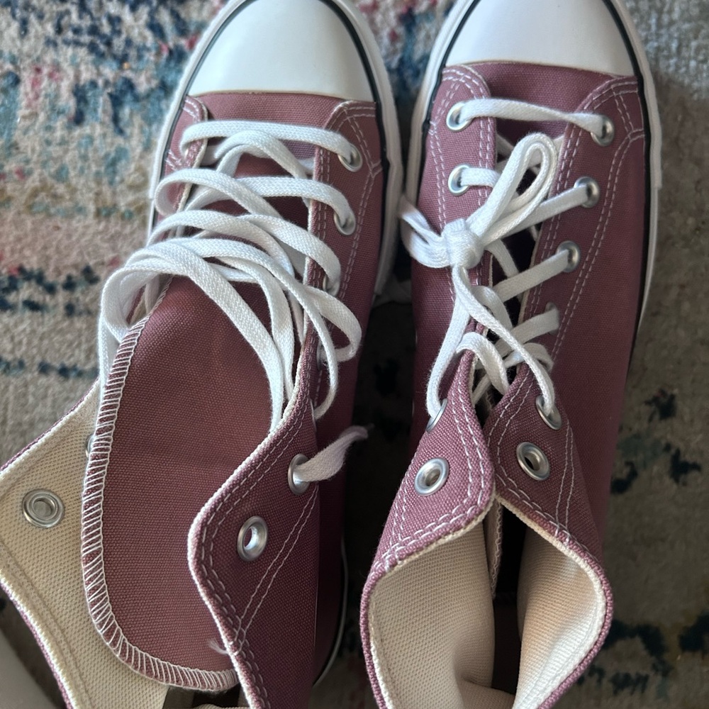 Converse Women's Mauve High-Top Sneakers - Picture 3 of 6